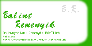 balint remenyik business card